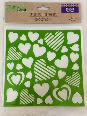 Heart Pattern Stencil Sheet